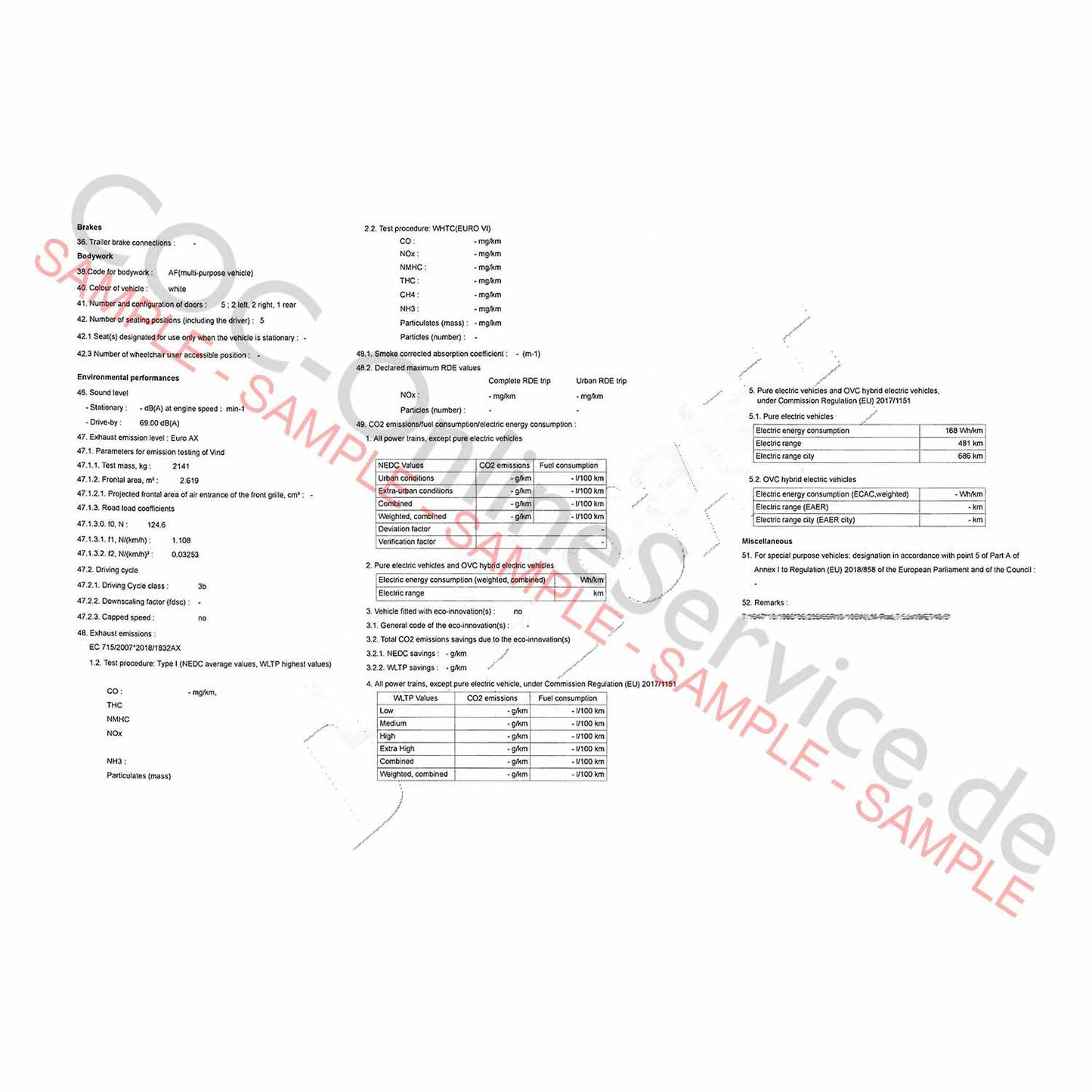 COC dokumenty pro Hyundai (Certificate of Conformity)